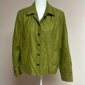 Coldwater Creek Lightweight Jacket Green eUc 14